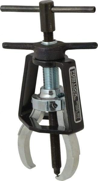 Posi Lock Puller - Steel 2-Jaw Miniature Bearing Puller - 2-1/4" Reach, For Bearings, Gears & Pulleys - Exact Tool & Supply