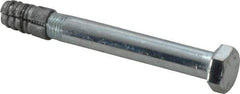 Made in USA - 3/8" Diam, 3/8" Drill, 3" OAL, Taper Bolt Concrete Anchor - Grade 5 Steel, Zinc-Plated Finish, Hex Head, Hex Drive - Exact Tool & Supply