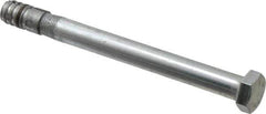 Made in USA - 3/8" Diam, 3/8" Drill, 4" OAL, Taper Bolt Concrete Anchor - Grade 5 Steel, Zinc-Plated Finish, Hex Head, Hex Drive - Exact Tool & Supply