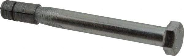 Made in USA - 1/2" Diam, 1/2" Drill, 4" OAL, 1" Min Embedment Taper Bolt Concrete Anchor - Grade 5 Steel, Zinc-Plated Finish, Hex Head, Hex Drive - Exact Tool & Supply