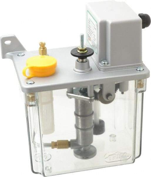 Trico - 2 L Reservoir Capacity, 3 - 6 cm Output per Cycle, 18-36 cm Output per Hour, Electric Central Lubrication System - 10 Min Interval Between Cycles, 130mm Wide x 225mm High, 110 Volts, Oil, 5/16-24 Outlet Thread - Exact Tool & Supply