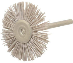 Osborn - 1-1/4" OD, 1/8" Shank Diam, Nylon Wheel Brush - 3/32" Face Width, 6,000 RPM - Exact Tool & Supply