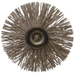 Osborn - 1-1/2" OD, 1/8" Shank Diam, Nylon Wheel Brush - 3/32" Face Width, 6,000 RPM - Exact Tool & Supply