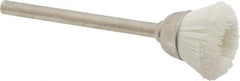 Osborn - 9/16" Diam, 1/8" Shank Straight Wire Alumina Silicate Cup Brush - Ultra Fine Grade, 0.012" Filament Diam, 6,000 Max RPM - Exact Tool & Supply