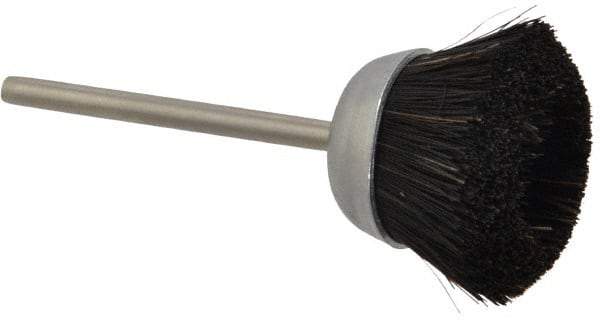 Osborn - 1" Diam, 1/8" Shank Straight Wire Cup Brush - 0.012" Filament Diam, 25,000 Max RPM - Exact Tool & Supply