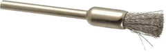 Osborn - 1/4" Brush Diam, End Brush - 1/8" Diam Shank, 25,000 Max RPM - Exact Tool & Supply