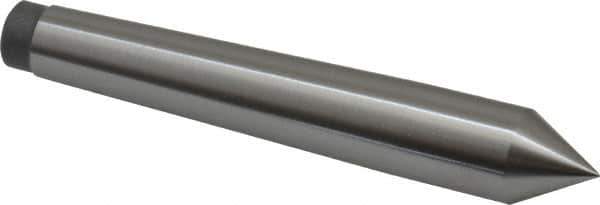 Value Collection - 0.48" Head Diam, Steel Standard Point Solid Dead Center - 1MT Morse Taper, 0.48" Point Diam, 3-5/32" OAL - Exact Tool & Supply