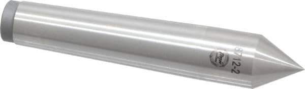 Value Collection - 0.71" Head Diam, Steel Standard Point Solid Dead Center - 2MT Morse Taper, 0.71" Point Diam, 3-15/16" OAL - Exact Tool & Supply