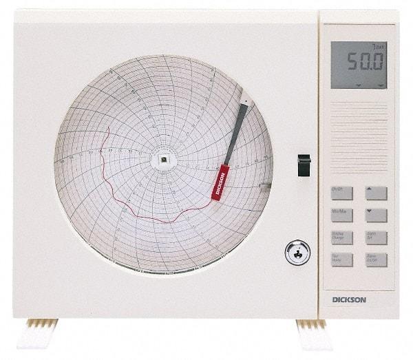 Dickson - 32 to 122°F, 31 Day Recording Time Chart - 8 Inch Diameter, Use with Esx Recorders - Exact Tool & Supply