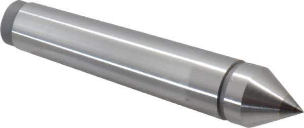 Value Collection - 0.71" Head Diam, Carbide-Tipped Steel Standard Point Solid Dead Center - 2MT Morse Taper, 0.71" Point Diam, 3.94" OAL - Exact Tool & Supply