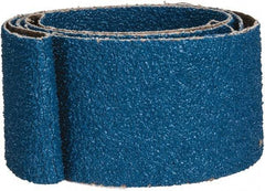 Made in USA - 2" Wide x 48" OAL, 36 Grit, Zirconia Alumina Abrasive Belt - Zirconia Alumina, Very Coarse, Coated, X Weighted Cloth Backing - Exact Tool & Supply