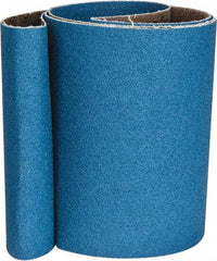Made in USA - 4" Wide x 36" OAL, 80 Grit, Zirconia Alumina Abrasive Belt - Zirconia Alumina, Medium, Coated - Exact Tool & Supply