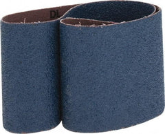 Made in USA - 3" Wide x 24" OAL, 40 Grit, Zirconia Alumina Abrasive Belt - Zirconia Alumina, Coarse, Coated, X Weighted Cloth Backing - Exact Tool & Supply