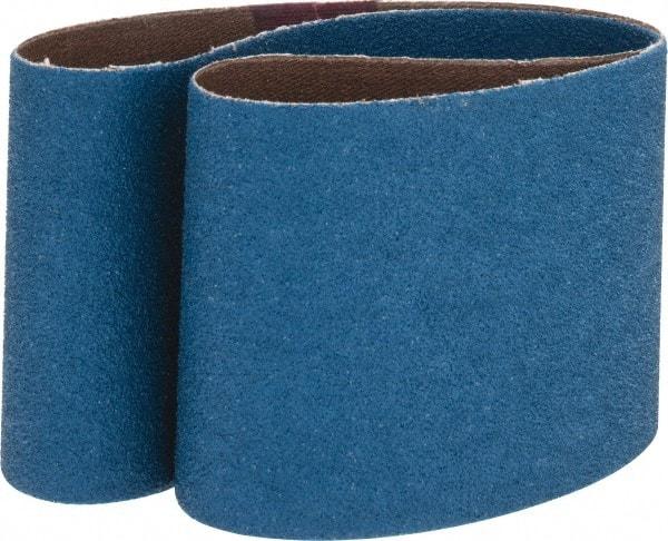 Made in USA - 3" Wide x 24" OAL, 60 Grit, Zirconia Alumina Abrasive Belt - Zirconia Alumina, Medium, Coated, X Weighted Cloth Backing - Exact Tool & Supply