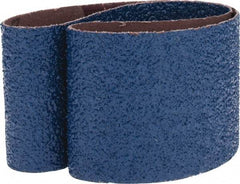 Made in USA - 3" Wide x 24" OAL, 24 Grit, Zirconia Alumina Abrasive Belt - Zirconia Alumina, Very Coarse, Coated, X Weighted Cloth Backing - Exact Tool & Supply