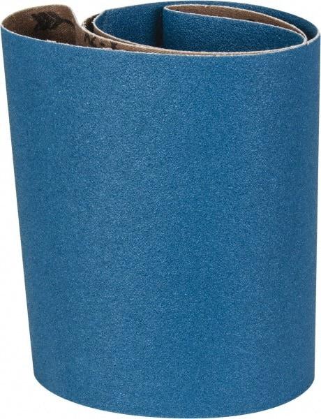 Made in USA - 6" Wide x 48" OAL, 80 Grit, Zirconia Alumina Abrasive Belt - Zirconia Alumina, Medium, Coated, Cloth Backing - Exact Tool & Supply