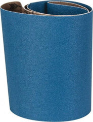Made in USA - 6" Wide x 48" OAL, 80 Grit, Zirconia Alumina Abrasive Belt - Zirconia Alumina, Medium, Coated, Cloth Backing - Exact Tool & Supply