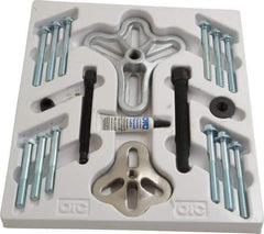 OTC - 16 Piece, 5 Ton Capacity, 4" Spread, Flange-Type Puller Set - 12-1/4" OAL - Exact Tool & Supply