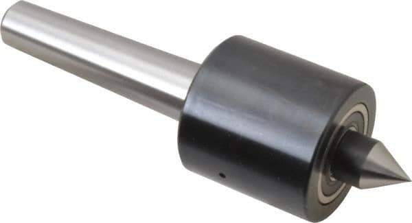Riten - MT2 Taper Shank, 1-5/8" Head Diam 1,000 Lb Capacity Live Center - 2,500 Max RPM, 1-5/8" Head Length, 9/16" Point Diam, 13/16" Point Len, 300 Lb Max Workpc, Standard Point - Exact Tool & Supply
