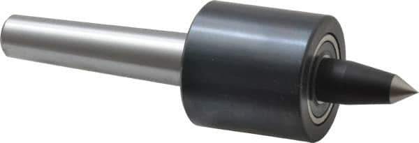 Riten - MT2 Taper Shank, 1-5/8" Head Diam 1,000 Lb Capacity Live Center - 2,500 Max RPM, 1-5/8" Head Length, 3/8" Point Diam, 1-1/4" Point Len, 300 Lb Max Workpc, Tracer Point - Exact Tool & Supply