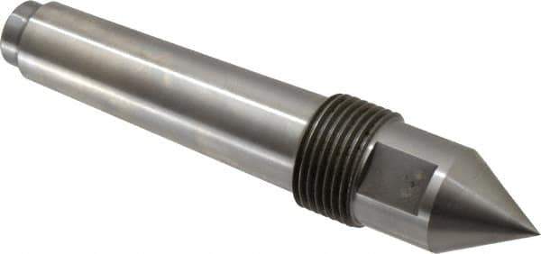 Riten - 1" Head Diam, Steel Standard Point Solid Dead Center - 3MT Morse Taper, 1" Point Diam, 1-5/8" Point Length - Exact Tool & Supply