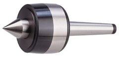 Bison - MT6 Taper Shank Shank, 5.12" Head Diam, 7,700 Lb Capacity, Live Center - 2,000 Max RPM, 2.48" Point Diam, 2.52" Point Len, 7,700 Lb Max Workpc, Standard Point - Exact Tool & Supply