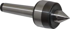 Bison - MT2 Taper Shank, 1.57" Head Diam 460 Lb Capacity Live Center - 5,000 Max RPM, 0.7" Point Diam, 0.87" Point Len, 460 Lb Max Workpc, 4.74" OAL, 0.87" Long Tip, Standard Point - Exact Tool & Supply