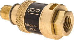 Coilhose Pneumatics - 1/4" Pipe, FNPT x MNPT, Brass Lockout Valve - 150 Max psi, Brass Sleeve - Exact Tool & Supply