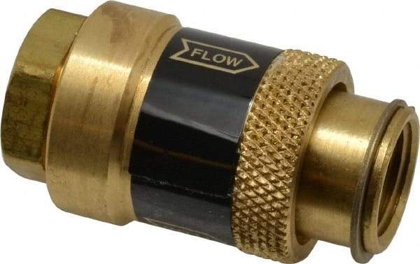 Coilhose Pneumatics - 3/8" Pipe, FNPT x FNPT, Brass Lockout Valve - 150 Max psi, Brass Sleeve - Exact Tool & Supply