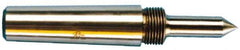 Riten - 1-3/4" Head Diam, Steel Standard Point Solid Dead Center - 5MT Morse Taper, 1-3/4" Point Diam, 2-15/32" Point Length - Exact Tool & Supply