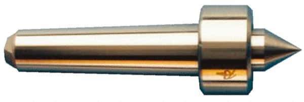 Riten - Jarno 9 Taper Shank, 1-11/16" Head Diam 4,250 Lb Capacity Live Center - 1,000 Max RPM, 15/16" Long Case, 7/8" Point Diam, 1" Point Len, 1,000 Lb Max Workpiece, Standard Point - Exact Tool & Supply