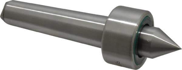 Riten - MT3 Taper Shank, 1-11/16" Head Diam 4,250 Lb Capacity Live Center - 1,000 Max RPM, 15/16" Head Length, 7/8" Point Diam, 1-1/16" Point Len, 1,000 Lb Max Workpc, Standard Point - Exact Tool & Supply