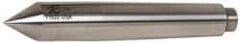 Riten - 0.7" Head Diam, Hardened Tool Steel Standard Point Half Dead Center - 2MT Morse Taper, 0.7" Point Diam, 4-3/16" OAL - Exact Tool & Supply