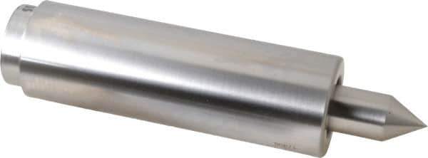 Concentric - Straight Shank, Live Center - 1,500 Max RPM, 0.686" Point Diam, 1.38" Point Len, 2,500 Lb Max Workpiece, Standard Point - Exact Tool & Supply
