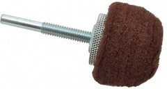 Superior Abrasives - 2" Diam x 2" Thick, Mounted Polishing Wheel - Fine Grade, 1/4" Shank Diam - Exact Tool & Supply