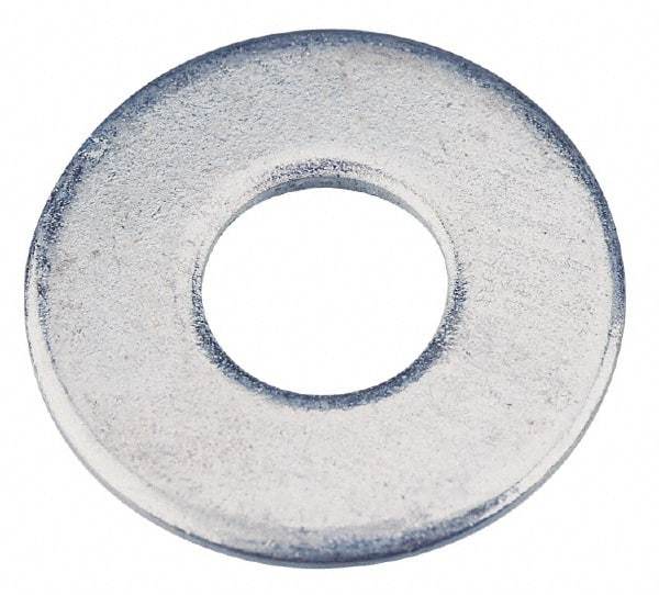 Value Collection - 5/16" Screw, Steel USS Flat Washer - 0.37" ID x 0.905" OD, 0.104" Thick, Zinc-Plated Finish - Exact Tool & Supply