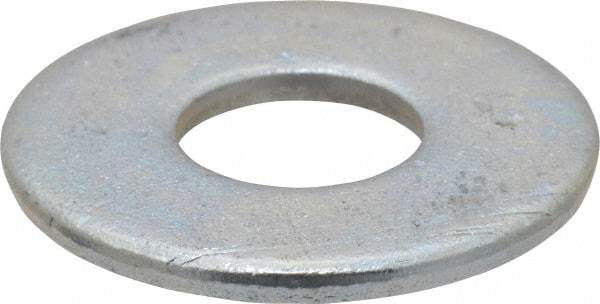 Value Collection - 1/2" Screw, Steel USS Flat Washer - 0.557" ID x 1-1/2" OD, 0.132" Thick, Zinc-Plated Finish - Exact Tool & Supply