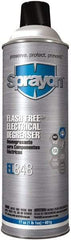 Sprayon - 17 Ounce Aerosol Electrical Grade Cleaner/Degreaser - 37,000 Volt Dielectric Strength, Nonflammable, Food Grade, Plastic Safe - Exact Tool & Supply
