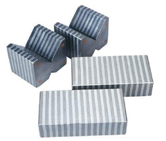 Value Collection - 1-5/16" Max Capacity, 90° Angle, Hardened Steel V-Block - 3-1/2" Long x 2-3/8" Wide x 1-7/8" High, Sold as 2 Block Set - Exact Tool & Supply