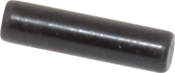Holo-Krome - 3mm Diam x 12mm Pin Length Grade 8 Alloy Steel Standard Dowel Pin - Black Luster Finish, C 60 (Surface) & C 50-58 Hardness, 1 Beveled & 1 Rounded End - Exact Tool & Supply