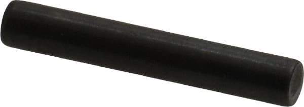 Holo-Krome - 4mm Diam x 25mm Pin Length Grade 8 Alloy Steel Standard Dowel Pin - Black Luster Finish, C 60 (Surface) & C 50-58 Hardness, 1 Beveled & 1 Rounded End - Exact Tool & Supply