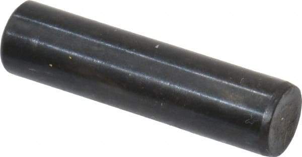 Holo-Krome - 5mm Diam x 20mm Pin Length Grade 8 Alloy Steel Standard Dowel Pin - Black Luster Finish, C 60 (Surface) & C 50-58 Hardness, 1 Beveled & 1 Rounded End - Exact Tool & Supply