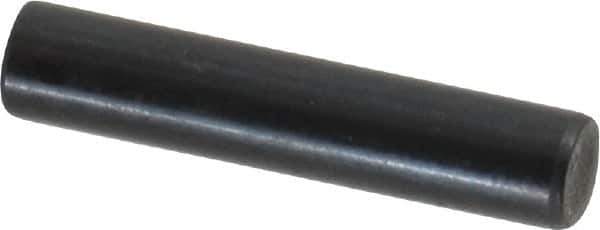 Holo-Krome - 5mm Diam x 25mm Pin Length Grade 8 Alloy Steel Standard Dowel Pin - Black Luster Finish, C 60 (Surface) & C 50-58 Hardness, 1 Beveled & 1 Rounded End - Exact Tool & Supply