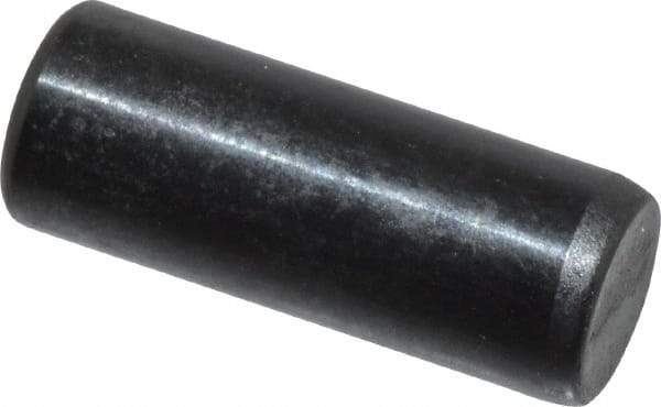 Holo-Krome - 6mm Diam x 16mm Pin Length Grade 8 Alloy Steel Standard Dowel Pin - Black Luster Finish, C 60 (Surface) & C 50-58 Hardness, 1 Beveled & 1 Rounded End - Exact Tool & Supply