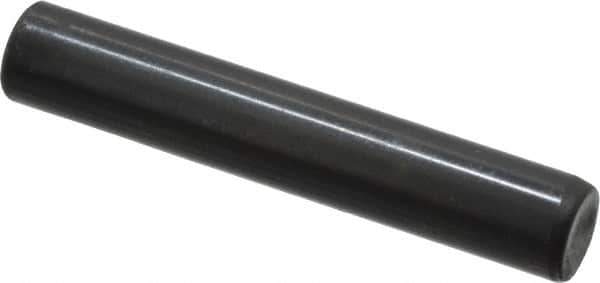 Holo-Krome - 6mm Diam x 35mm Pin Length Grade 8 Alloy Steel Standard Dowel Pin - Black Luster Finish, C 60 (Surface) & C 50-58 Hardness, 1 Beveled & 1 Rounded End - Exact Tool & Supply