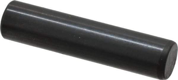 Holo-Krome - 8mm Diam x 35mm Pin Length Grade 8 Alloy Steel Standard Dowel Pin - Black Luster Finish, C 60 (Surface) & C 50-58 Hardness, 1 Beveled & 1 Rounded End - Exact Tool & Supply