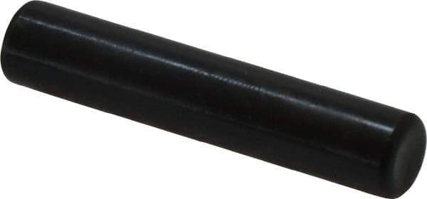 Holo-Krome - 8mm Diam x 40mm Pin Length Grade 8 Alloy Steel Standard Dowel Pin - Black Luster Finish, C 60 (Surface) & C 50-58 Hardness, 1 Beveled & 1 Rounded End - Exact Tool & Supply