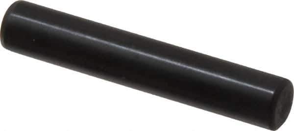 Holo-Krome - 8mm Diam x 45mm Pin Length Grade 8 Alloy Steel Standard Dowel Pin - Black Luster Finish, C 60 (Surface) & C 50-58 Hardness, 1 Beveled & 1 Rounded End - Exact Tool & Supply