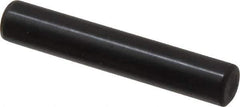 Holo-Krome - 8mm Diam x 45mm Pin Length Grade 8 Alloy Steel Standard Dowel Pin - Black Luster Finish, C 60 (Surface) & C 50-58 Hardness, 1 Beveled & 1 Rounded End - Exact Tool & Supply