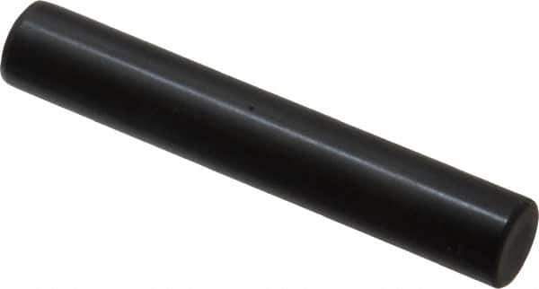 Holo-Krome - 10mm Diam x 60mm Pin Length Grade 8 Alloy Steel Standard Dowel Pin - Black Luster Finish, C 60 (Surface) & C 50-58 Hardness, 1 Beveled & 1 Rounded End - Exact Tool & Supply